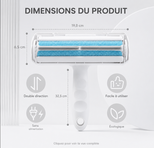 Brosse Anti-Poils NovaWisp™ | Élimination Rapide des Poils d’Animaux 🐶🐱